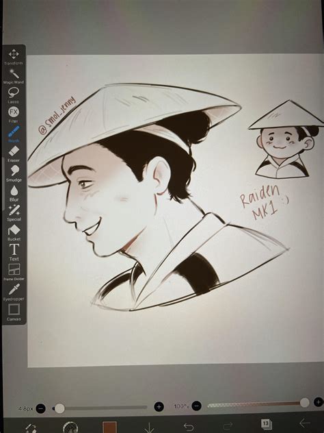 raiden fanart    sketch rmortalkombat