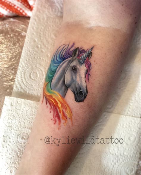 Realistic Unicorn Tattoo
