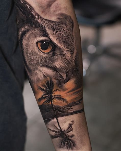 owl tattoo for guys 11