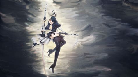 Nier Automata - 2B Wallpaper by lPhobius on DeviantArt
