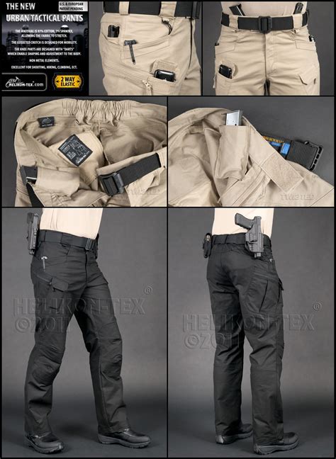 HELIKON URBAN TACTICAL PANTS MENS MILITARY POLICE SECURITY COMBAT ...