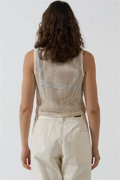 SHOP THRILLS - LATTICE BOAT NECK TANK - UNBLEACHED – Chachi