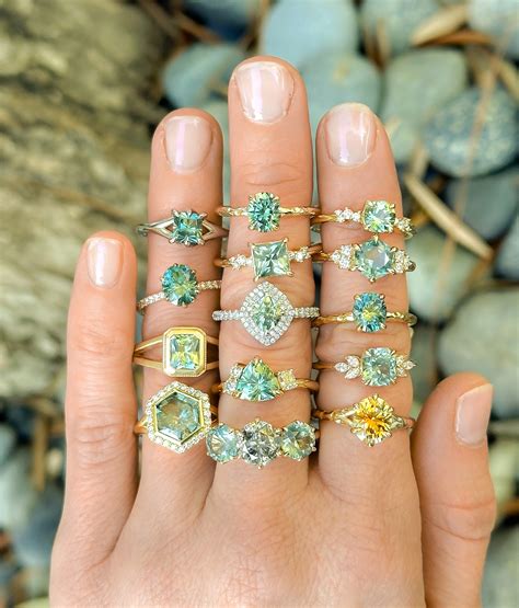 Teal sapphire rings from the Pacific Northwest by Anueva Jewelry | Take