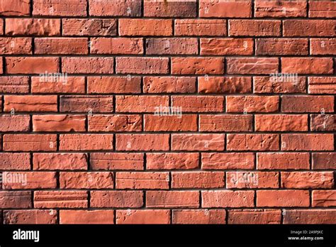 vintage red brick wall background of red color . Old Red stone blocks ...