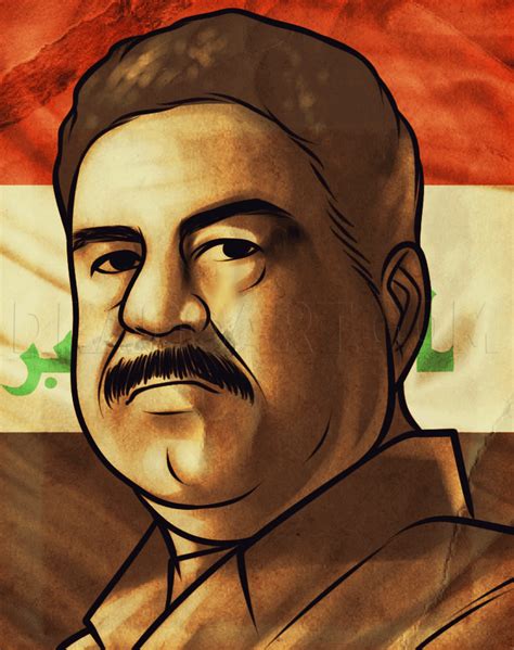 How To Draw Saddam Hussein, Saddam Hussein, Step by Step, Drawing Guide ...
