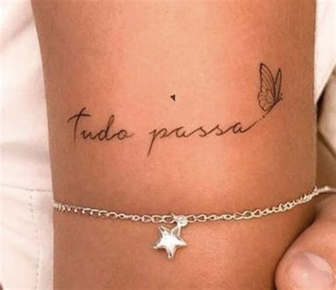 Tatuagens Escrito Tudo Passa