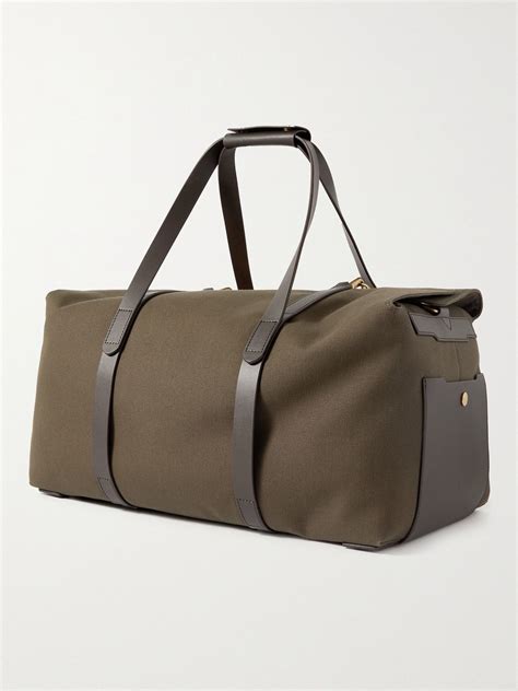 Mismo - Leather-Trimmed Canvas Weekend Bag Mismo