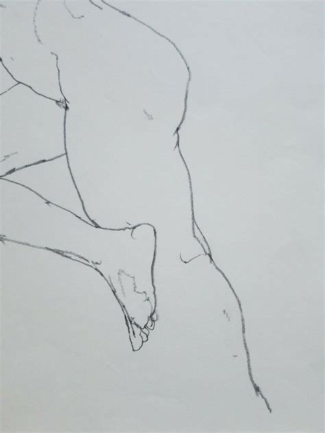 Figural Art Drawing Nude Life Model Original by Paul Wagener (American