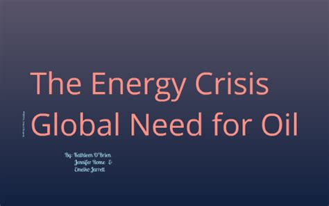 The Energy Crisis~and Solutions by group projects school assignments on ...