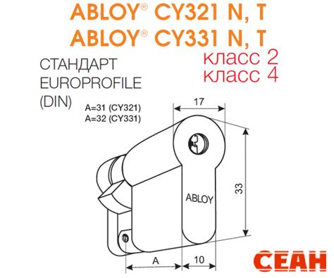 Купить Односторонний механический цилиндр ABLOY CY321 у официального ...