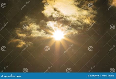 bright rays   sun   sky  clouds stock photo image  sunset beauty