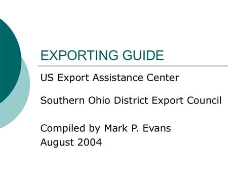 exporting guide  export assistance center