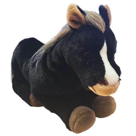 Лошадь чёрная 50 см мягкая плюшевая игрушка серия Horses - купить с ...
