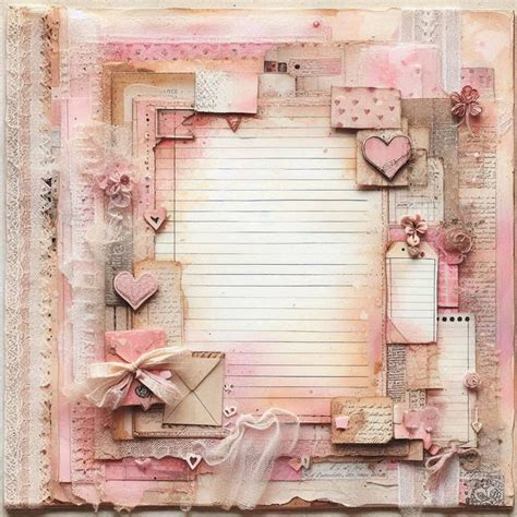 lacy vintage scrapbook cover romantic pink scrapbook design pink