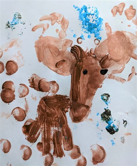 Winter Crafts For Preschoolers: Make This Adorable Moose Painting ...