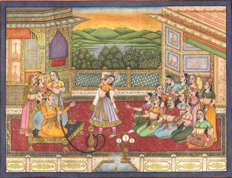 indian miniature art mughal painting evening  kritanta vala buy