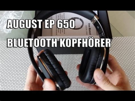 August EP650 Bluetooth Kopfhörer - YouTube
