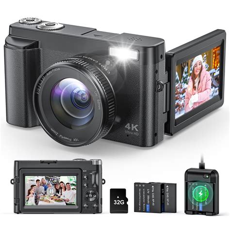 4K Digital Camera for Photography and Video, Autofocus Anti-Shake 48MP