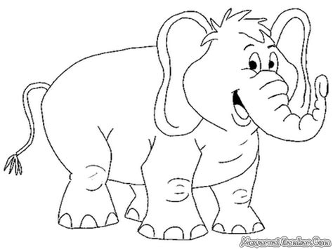 Mewarnai Gambar Gajah | Mewarnai Gambar