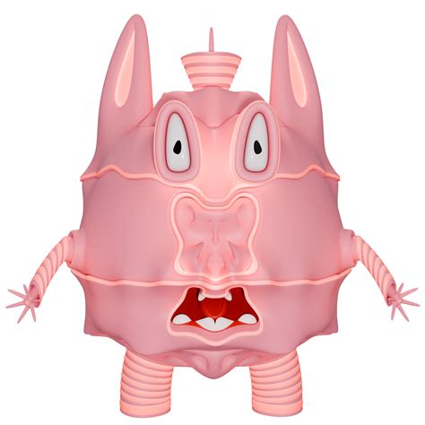 3D monster personage pink 46435387 PNG