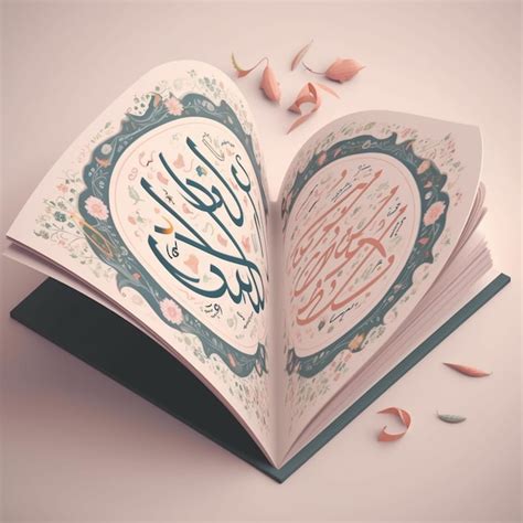 premium photo  book   word allah written