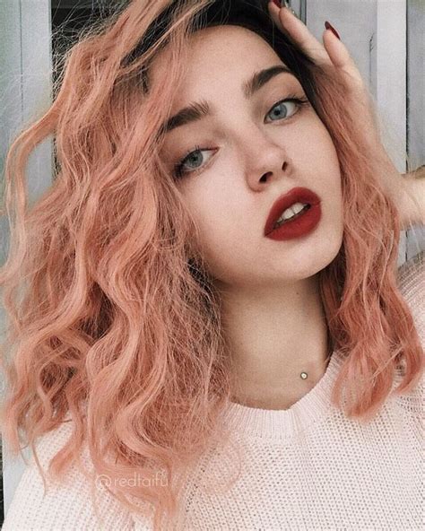 Red Lips Pink Hair | Pink hair, Synthetic lace front wigs, Hair color dark