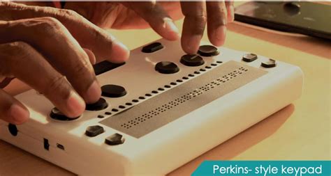 white abs torchit braille  braille mate refreshable braille display