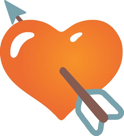Arrow Heart Emoji Android , Png Download - Android Heart Arrow Emoji ...