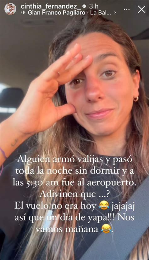 Cinthia Fernández vivió un momento de pánico en medio de sus vacaciones