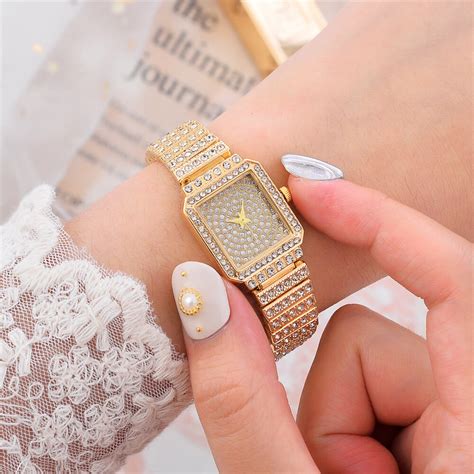 Diamond Bracelet Watch (Gold) - Rajoki Earn