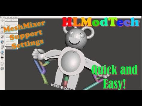 MeshMixer Support Settings - Quick and Easy! - YouTube