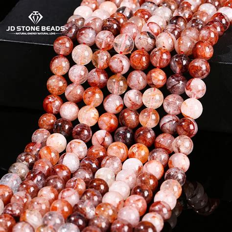 Кварцевые бусины с красным цветком Buy Bao Ji 4-12 мм | AliExpress