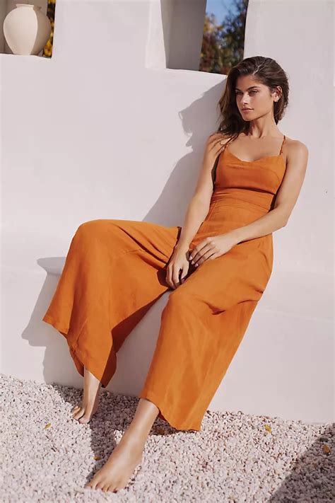The Carrie Linen Wide-Leg Jumpsuit | Anthropologie