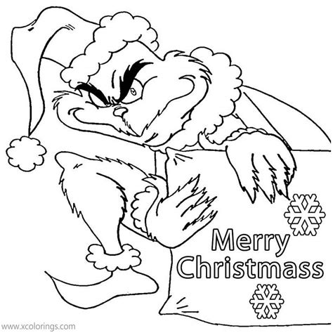 Grinch Merry Christmas Coloring Pages - XColorings.com