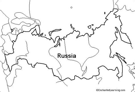 Mapa konturowa Rosji mapa konturowa Rosji (Europa Wschodnia - Europa)