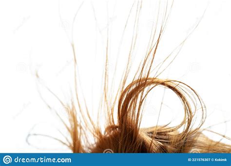 Windy Hair. Abstract Close Up Hairs On White Background Royalty-Free ...