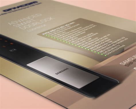 Thiết kế tờ rơi sản phẩm khóa điện tử Onycom | Thiết kế catalogue, in