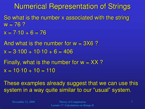 numerical representation  strings powerpoint