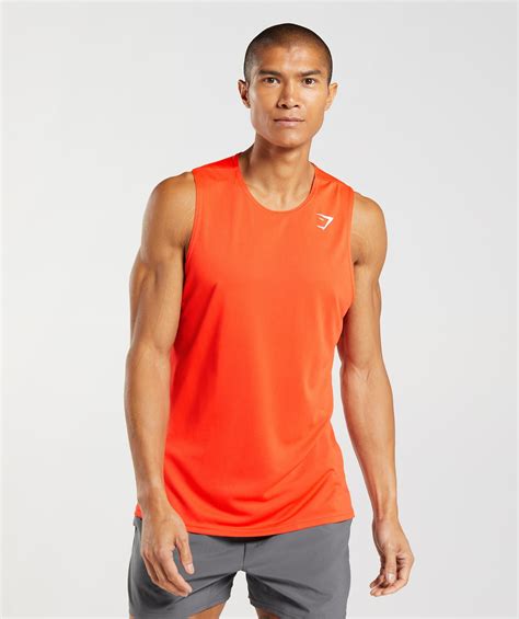 gymshark arrival tank pepper red gymshark