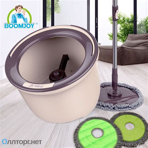 Швабра с ведром для отжима BOOMJOY SPIN MOP M8 купить с доставкой или ...
