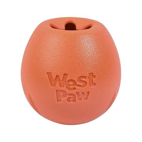 Игрушка для собак West Paw Rumbl Small Melon, для лакомств, оранжевая ...