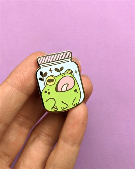 Frog in a Jar - Enamel Pin – Jess Was Here