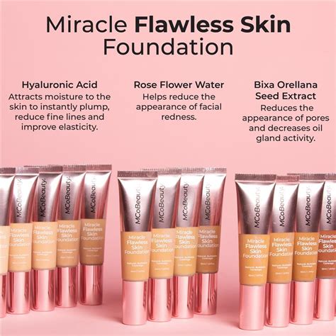 Buy MCoBeauty Miracle Flawless Skin Foundation Natural Medium Online at ...