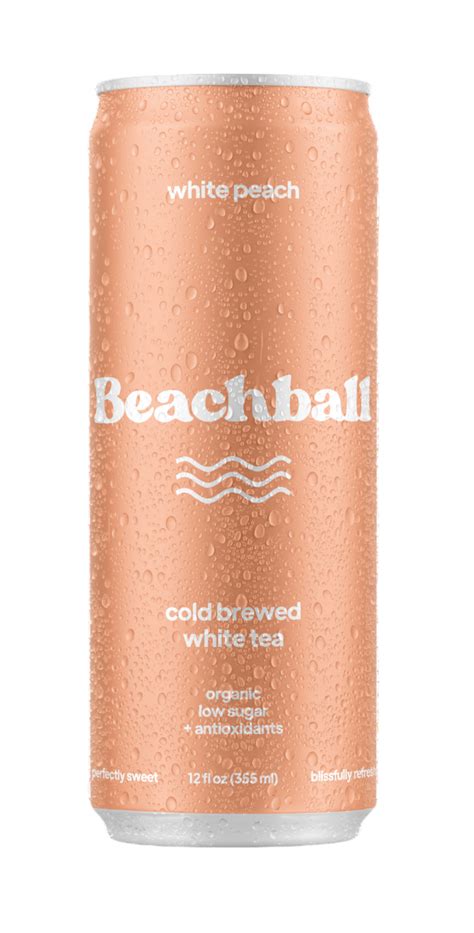 beachball organic cold brewed tea white peach oz ct empire snack