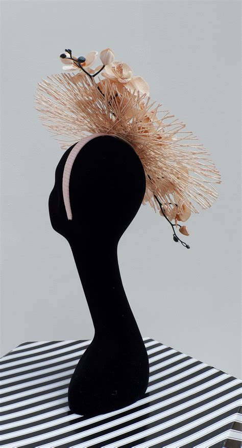 Mimosa Nude Feature Orchid Fascinator - Etsy