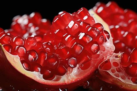 Premium Photo | Peeled pomegranate macro Shot Extreme Closeup