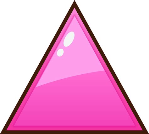 boton de triangulo rosa de dibujos animados  png