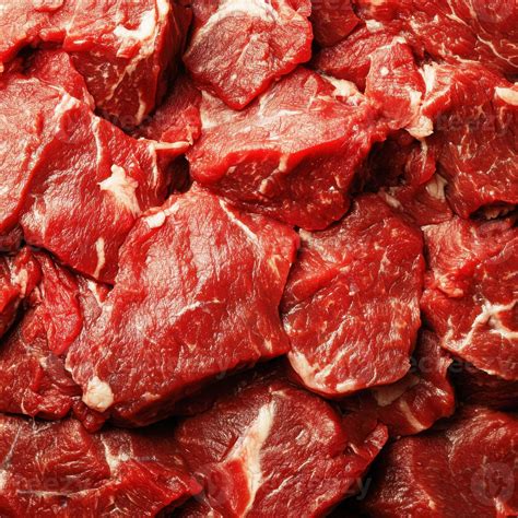 Fresh cuts of beef arranged in a rich red display at a local butcher