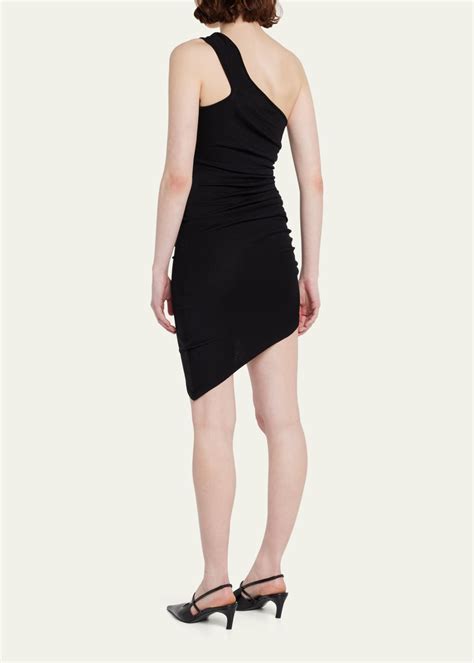 PUPPETS AND PUPPETS One-Shoulder Asymmetric Body-Con Mini Dress