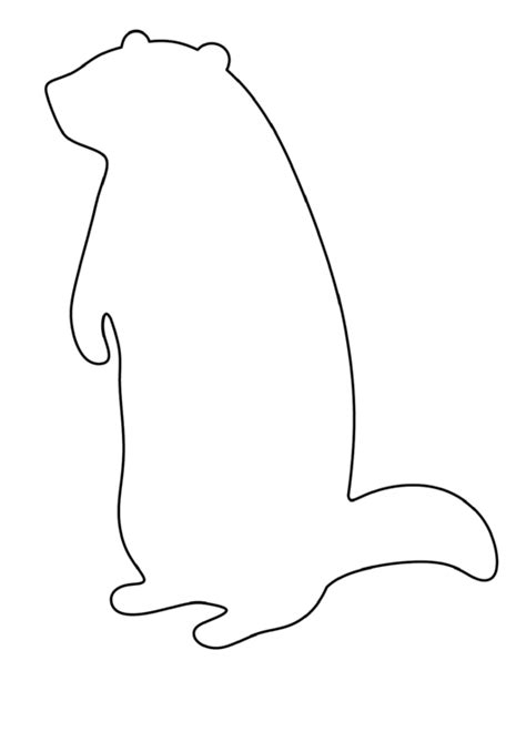 Groundhog Template printable pdf download